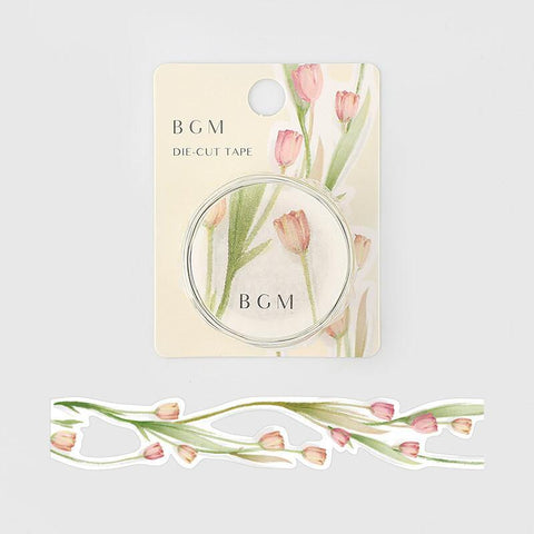 BGM Washi Floral Lace Masking Tape 25mm - Tulip Flower | papermindstationery.com | 25mm, BGM, boxing, Floral lace tapes, Flower, sale, Washi Tapes