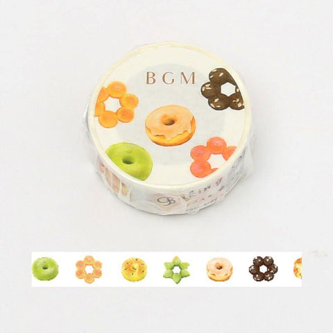 BGM Washi Tape 15mm Masking Tape - Life Donut | papermindstationery.com | 15mm Washi Tapes, Bakery, BGM, boxing, sale, Washi Tapes