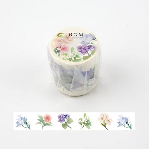 BGM Washi Tape 40mm Masking Tape - Life Flower Word | papermindstationery.com | 40mm, BGM, Flower, Plant, Washi Tapes