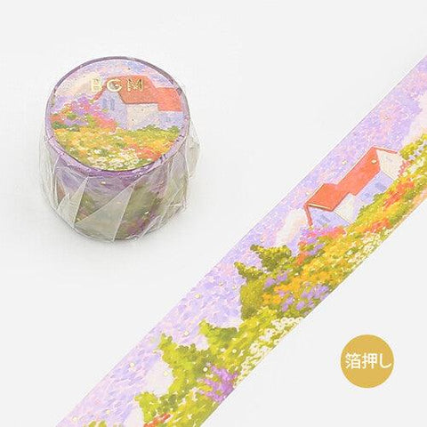 BGM Washi Tape 30mm Masking Tape Foil Stamping - Dot Painting Garden | papermindstationery.com | 30mm Washi Tapes, BGM, Washi Tapes