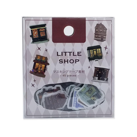 BGM Washi Sticker Flake SEAL - Little Shop | papermindstationery.com | BGM, boxing, Flake Stickers, sale, Shop, Sticker