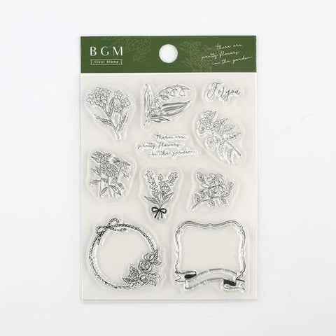 BGM Clear Stamp - Vintage Flower | papermindstationery.com | BGM, clear stamps, Flower