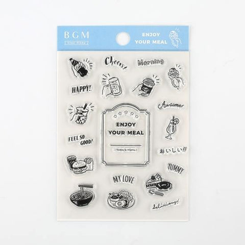 BGM Clear Stamp - Food Menu | papermindstationery.com | BGM, clear stamps, Food