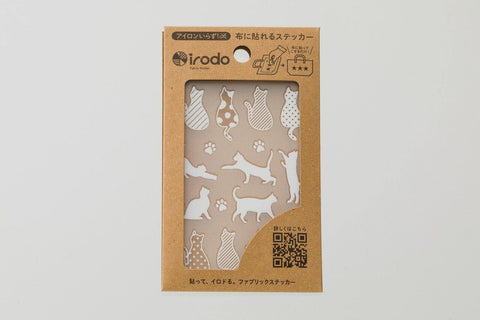 Irodo Fabric Decorating Transfer Sticker - Cat White | papermindstationery.com | boxing, Cat, Irodo, Pet, sale, Stickers For Fabric