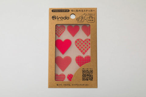 Irodo Fabric Decorating Transfer Sticker - Pattern Hearts Red | papermindstationery.com | boxing, Irodo, Others, sale, Stickers For Fabric