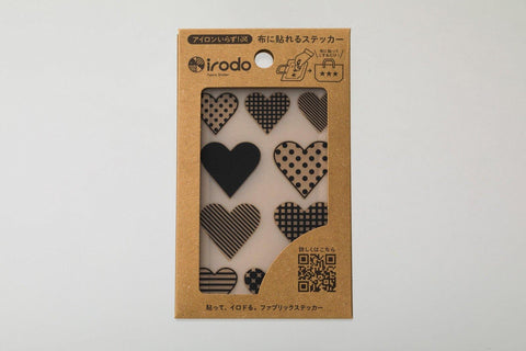 Irodo Fabric Decorating Transfer Sticker - Pattern Hearts Black | papermindstationery.com | boxing, Irodo, Others, sale, Stickers For Fabric