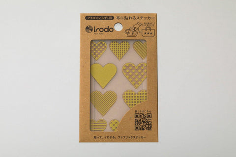 Irodo Fabric Decorating Transfer Sticker - Pattern Hearts Gold | papermindstationery.com | boxing, Irodo, Others, sale, Stickers For Fabric