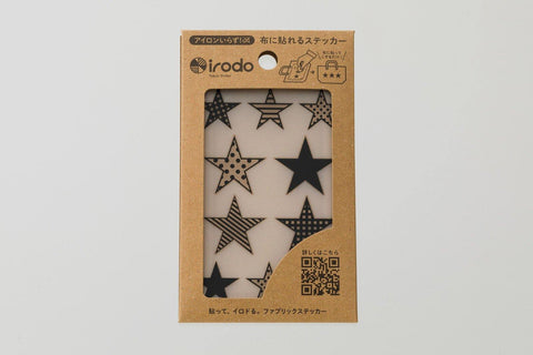 Irodo Fabric Decorating Transfer Sticker - Pattern Stars Black | papermindstationery.com | boxing, Irodo, Others, sale, Stickers For Fabric