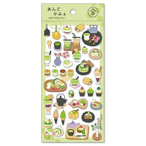 Mind Wave Sticker Sheet - Japanese Matcha Café | papermindstationery.com | Dessert, Mind Wave, Sticker Sheet