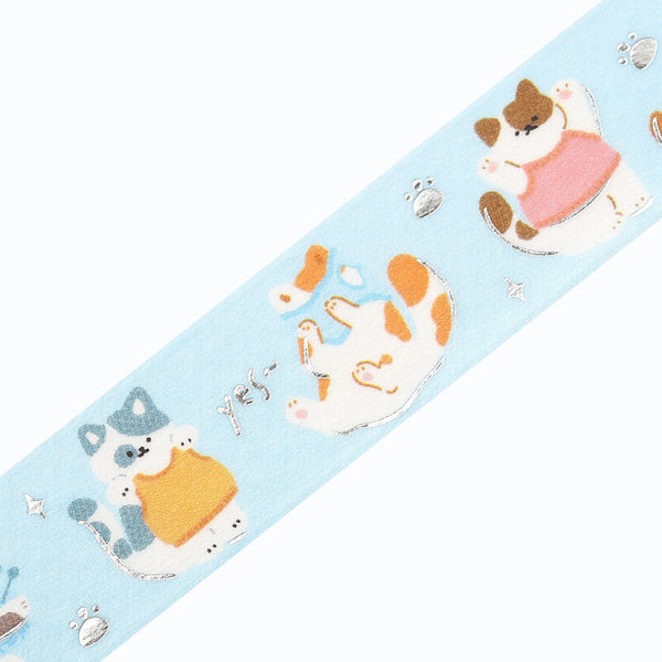 BGM Washi Tape 15mm Masking Tape Foil Stamping - Lovely Meow Cat