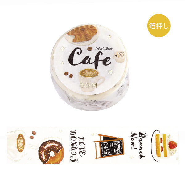 BGM Washi Tape 30mm Masking Tape Foil Stamping - Today's Menu Café