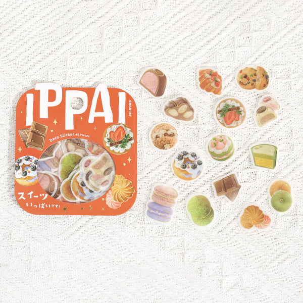 BGM Washi Sticker Flake SEAL Foil Stamping - Ippai Lots of Sweet Dessert