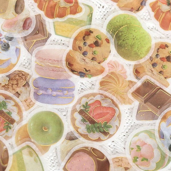 BGM Washi Sticker Flake SEAL Foil Stamping - Ippai Lots of Sweet Dessert