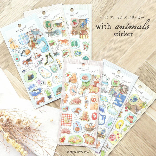 Mind Wave Sticker Sheet - With Animals Bear 82573 | papermindstationery.com