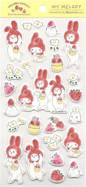 Active Corp Sticker Sheet - Tocoro Comugi x Sanrio My Melody (Pack of 10) | papermindstationery.com