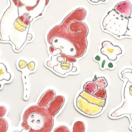Active Corp Sticker Sheet - Tocoro Comugi x Sanrio My Melody (Pack of 10) | papermindstationery.com