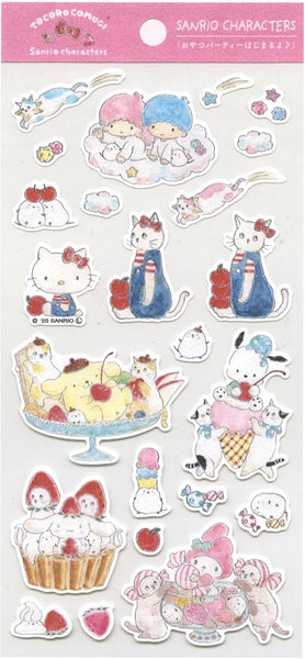 Active Corp Sticker Sheet - Tocoro Comugi x Sanrio Characters (Pack of 10) | papermindstationery.com