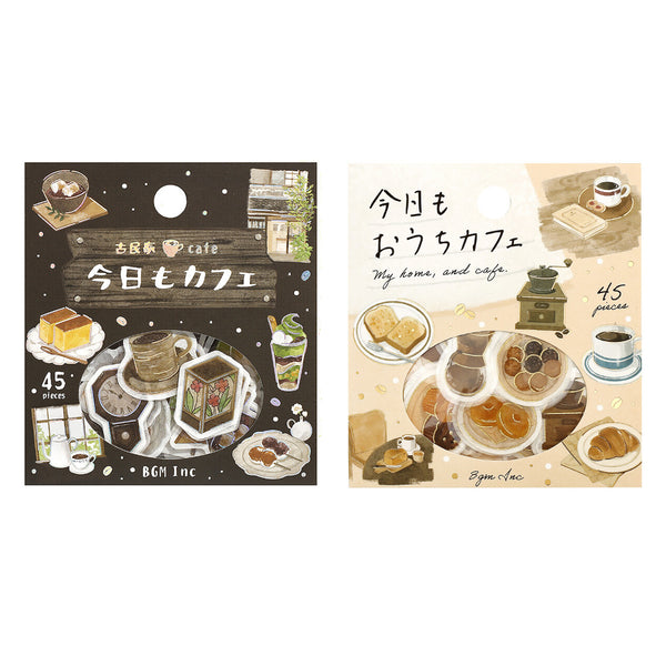 BGM Flake Stickers Set of 2 - Today's Cafe Old House & Home Style | Papermind Stationery