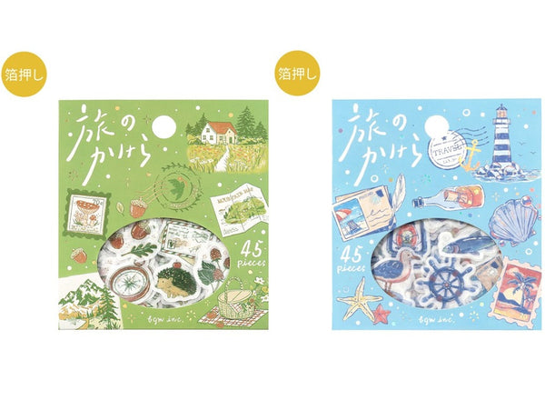 BGM Flake Stickers Set of 2 - Fragments of Journey Forest & Sea | Papermind Stationery