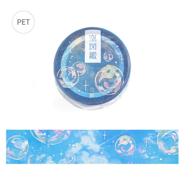 BGM 20mm Foil Stamp Clear Tape "Life" Sky Encyclopedia/Bubble Shadow (Pack of 4) | papermindstationery.com