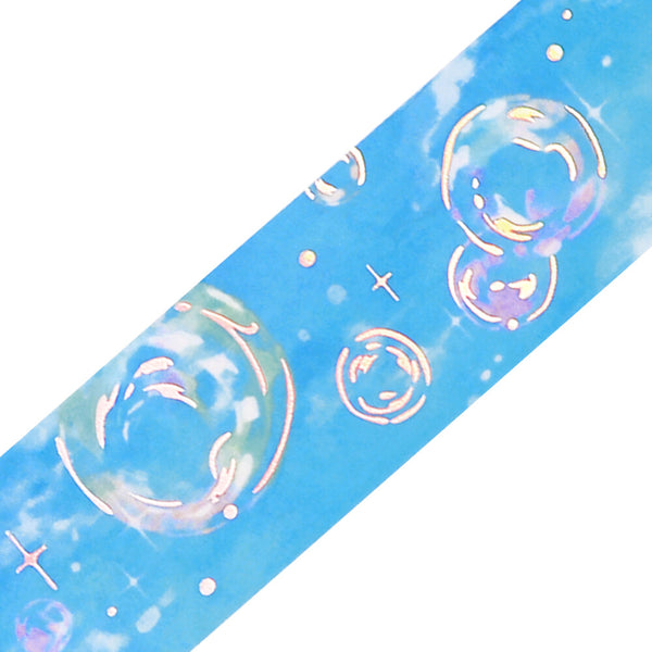 BGM 20mm Foil Stamp Clear Tape "Life" Sky Encyclopedia/Bubble Shadow (Pack of 4) | papermindstationery.com