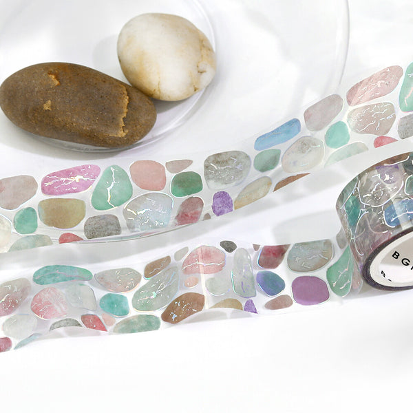 BGM 20mm Foil Stamp Clear Tape "Life" Pebble (Pack of 4) | papermindstationery.com