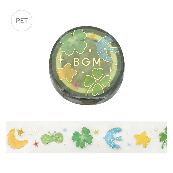 BGM 20mm Foil Stamp Clear Tape "Life" Lucky (Pack of 4) | papermindstationery.com