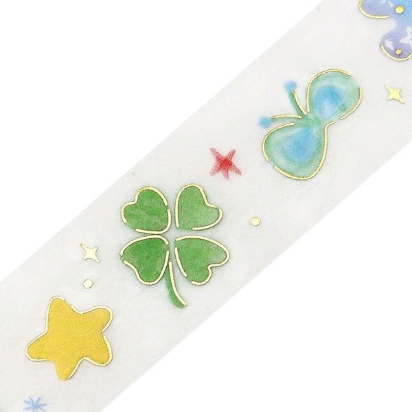 BGM 20mm Foil Stamp Clear Tape "Life" Lucky (Pack of 4) | papermindstationery.com
