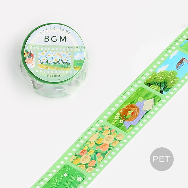 BGM 30mm Clear Tape "Film" 2nd Edition Clear Tape Film Green (Pack of 4) | papermindstationery.com