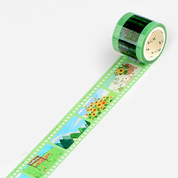 BGM 30mm Clear Tape "Film" 2nd Edition Clear Tape Film Green (Pack of 4) | papermindstationery.com