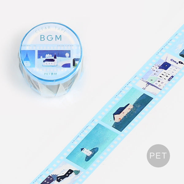 BGM 30mm Clear Tape "Film" 2nd Edition Light Blue (Pack of 4) | papermindstationery.com