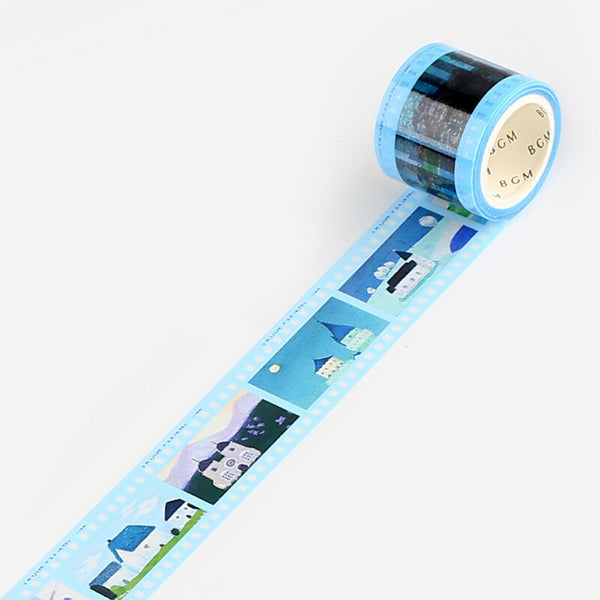 BGM 30mm Clear Tape "Film" 2nd Edition Light Blue (Pack of 4) | papermindstationery.com