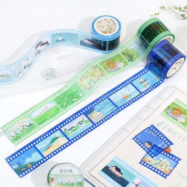 BGM 30mm Clear Tape "Film" 2nd Edition Light Blue (Pack of 4) | papermindstationery.com