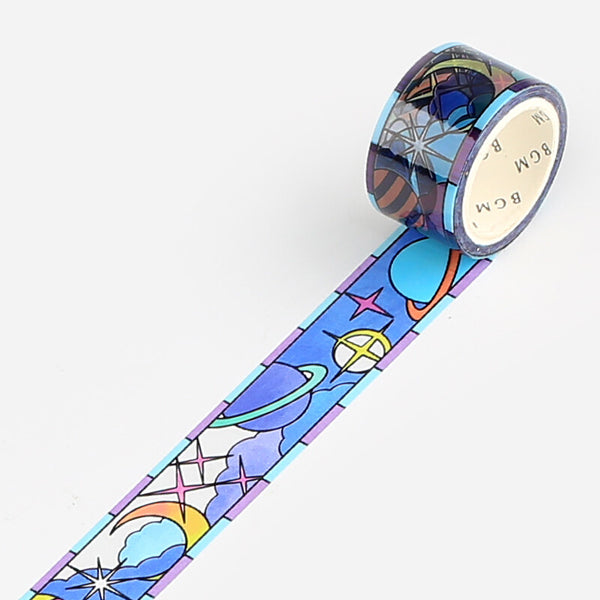 BGM 20mm Clear Tape "Stained Glass" Vol 1 Interstellar Flight | papermindstationery.com