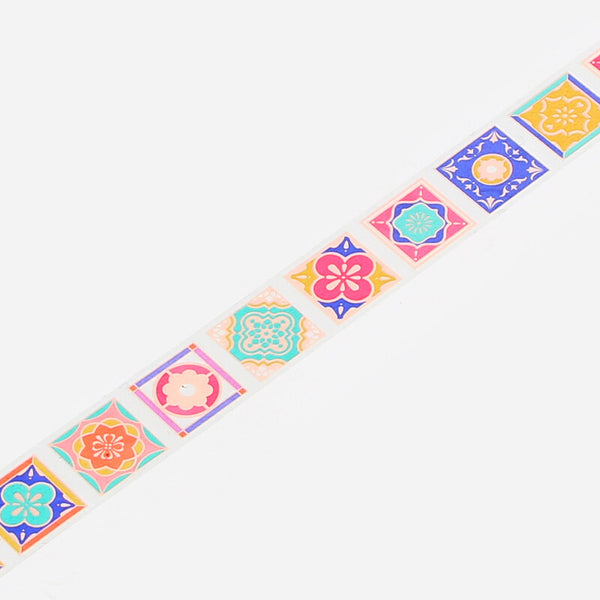 BGM 20mm Clear Tape "Stained Glass" Vol 1 Garden Tile (Pack of 4) | papermindstationery.com