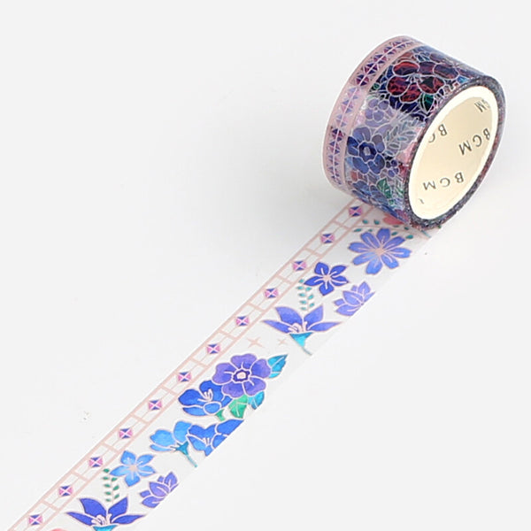 BGM 20mm Clear Tape "Stained Glass" Vol 1 Dream Flower (Pack of 4) | papermindstationery.com