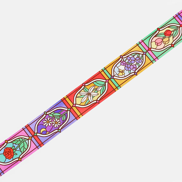 BGM 20mm Clear Tape "Stained Glass" Vol 2 Floral Garden (Pack of 4) | papermindstationery.com