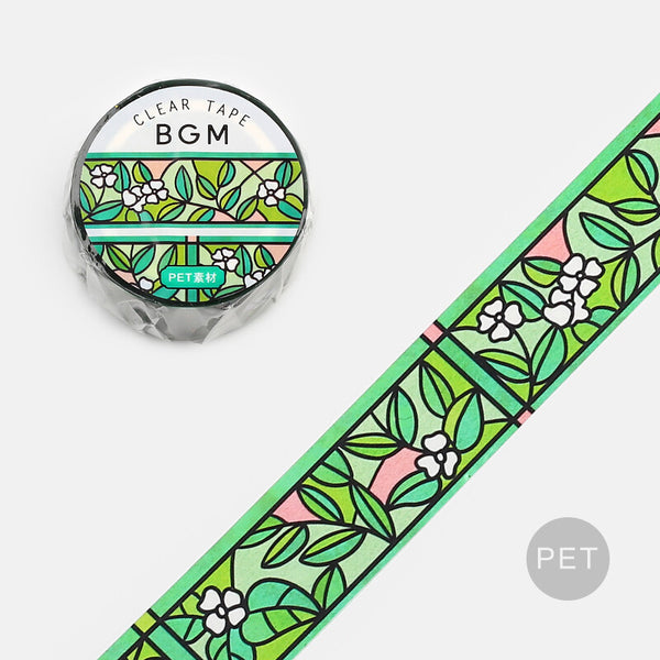 BGM 20mm Clear Tape "Stained Glass" Vol 2 Evergreen (Pack of 4) | papermindstationery.com