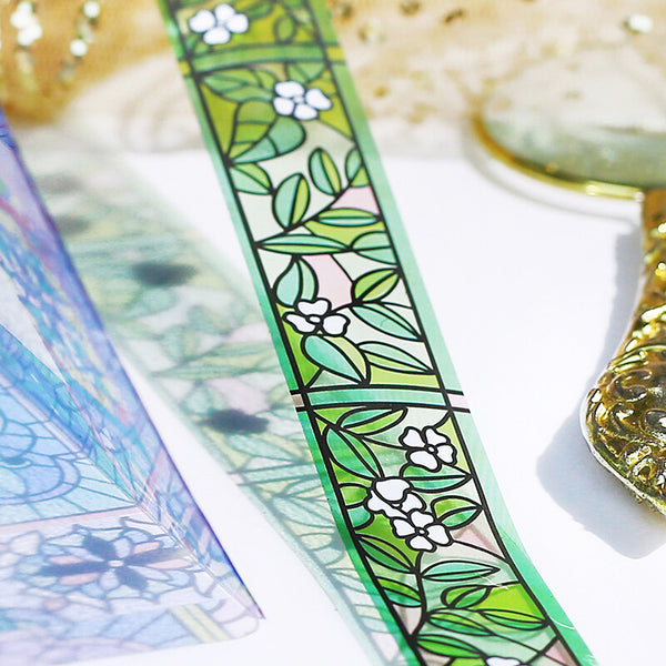 BGM 20mm Clear Tape "Stained Glass" Vol 2 Evergreen (Pack of 4) | papermindstationery.com