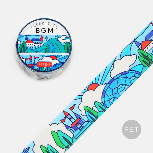 BGM 20mm Clear Tape "Stained Glass" Vol 2 Castle Forest (Pack of 4) | papermindstationery.com