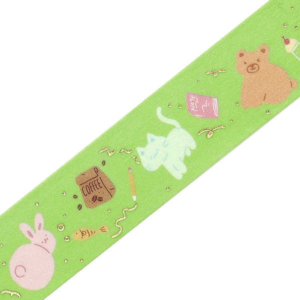 BGM 15mm Foil Stamp Washi Tapes "Life" Animal Carnival (Pack of 4) | papermindstationery.com