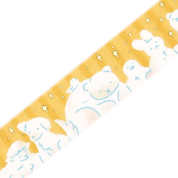 BGM 15mm Foil Stamp Washi Tapes "Life" Animal Hiyori (Pack of 4) | papermindstationery.com