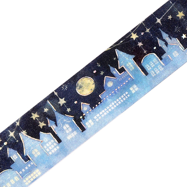 BGM 15mm Foil Stamp Washi Tapes "Life" Starry City (Pack of 4) | papermindstationery.com