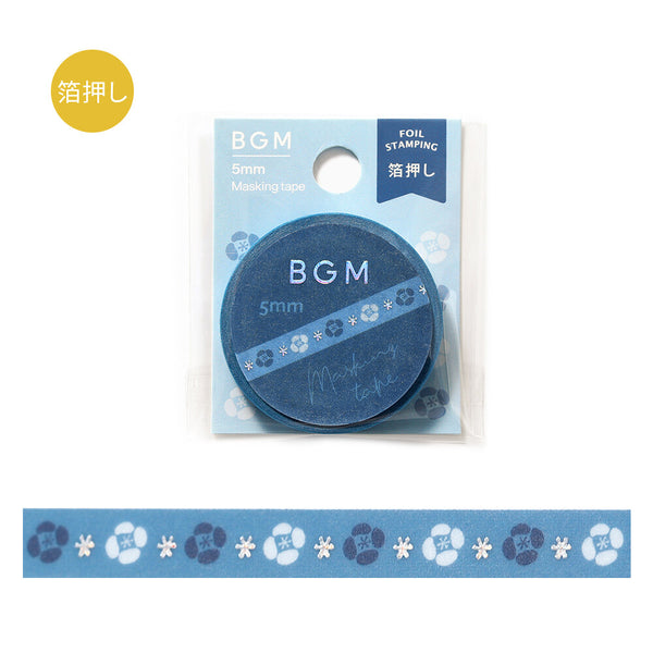 BGM 5mm Foil Stamp Washi Tapes "Life" Flowers Blooming at Night (Pack of 10) | papermindstationery.com