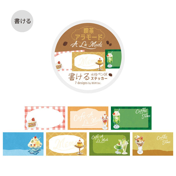 BGM Writable Stickers Roll - Café a la Mode (Pack of 4) | papermindstationery.com