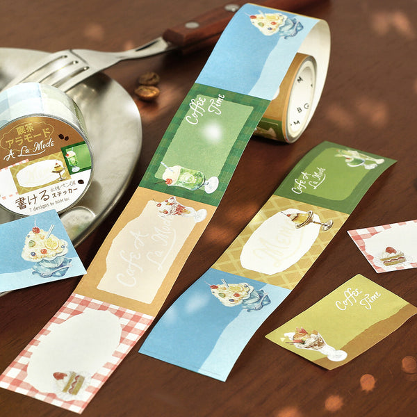 BGM Writable Stickers Roll - Café a la Mode (Pack of 4) | papermindstationery.com