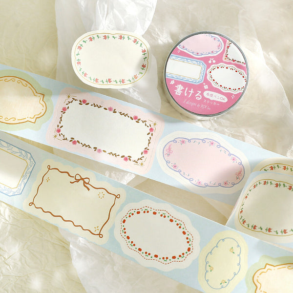 BGM Writable Stickers Roll - Flower Frames (Pack of 4) | papermindstationery.com