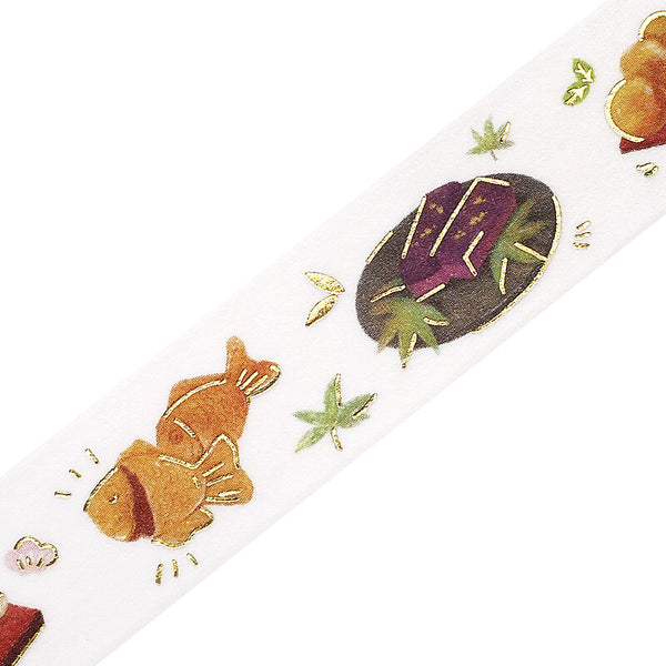 BGM 15mm Foil Stamp Washi Tapes "IPPAI" Full of Japanese Sweets (Pack of 4) | papermindstationery.com