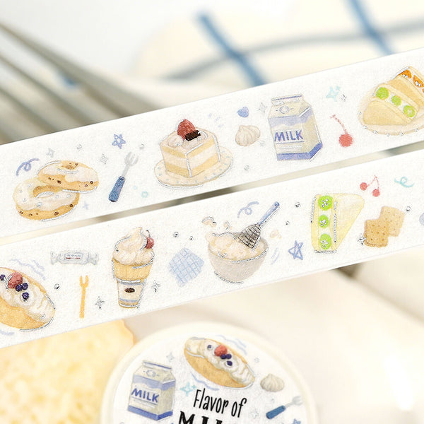 BGM 15mm Washi Taps Set of 2 - Tokimeki Flavor Milk & Chocolate | papermindstationery.com