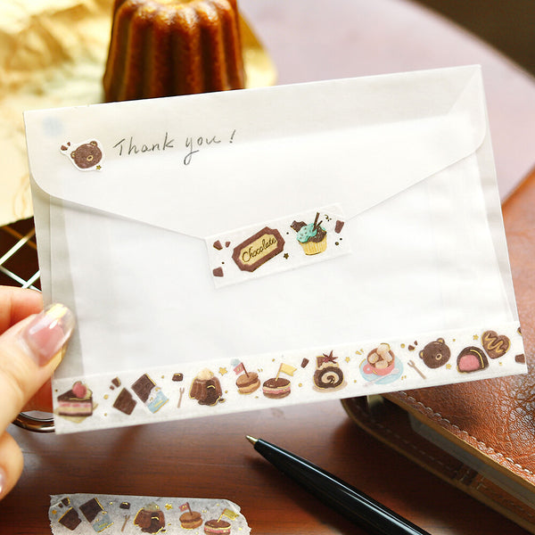 BGM 15mm Washi Taps Set of 2 - Tokimeki Flavor Milk & Chocolate | papermindstationery.com